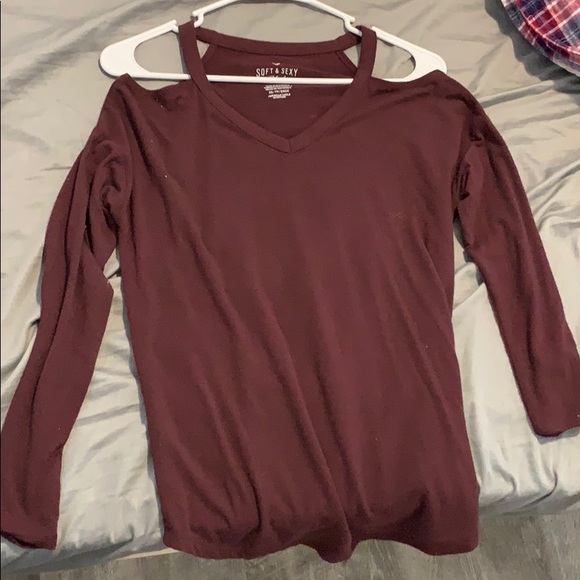 American eagle cut out shoulder long sleeve top - Picture 1 of 1